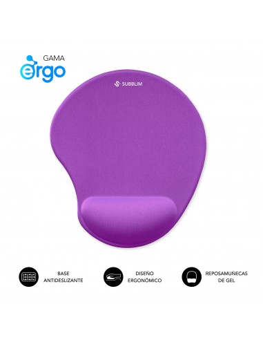 Subblim Ergo NeoGel MousePad Alfombrilla Ergonómica Púrpura