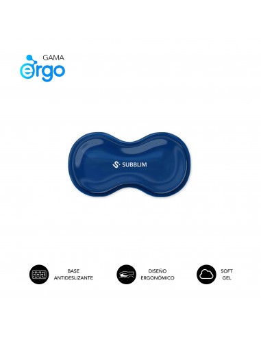 Subblim Ergo Crystal Flex Reposamuñecas Ratón Azul Oscuro