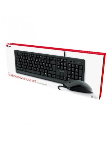 Trust Primo Teclado + Ratón con cable USB Negro