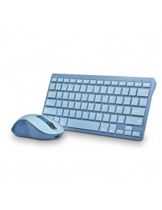 NGS Fantasy Kit Blue Combo Teclado y Ratón Inalámbrico Recargable Silencioso Azul