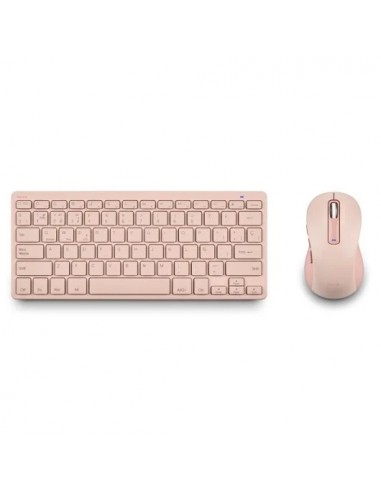NGS Fantasy Kit Blue Combo Teclado y Ratón Inalámbrico Recargable Silencioso Rosa