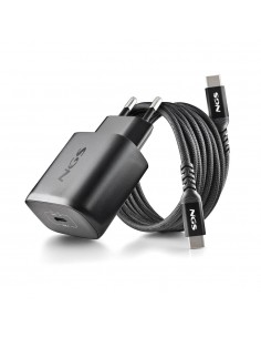 NGS BUD45W-C Cargador de Pared GaN 45W 1xUSB-C con Cable Incluido 1.5m