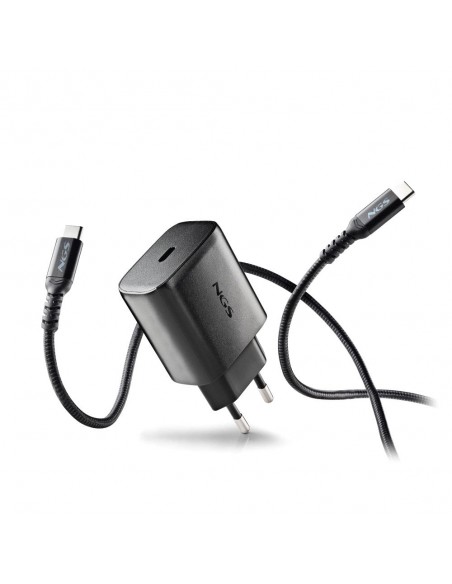 NGS BUD45W-C Cargador de Pared GaN 45W 1xUSB-C con Cable Incluido 1.5m