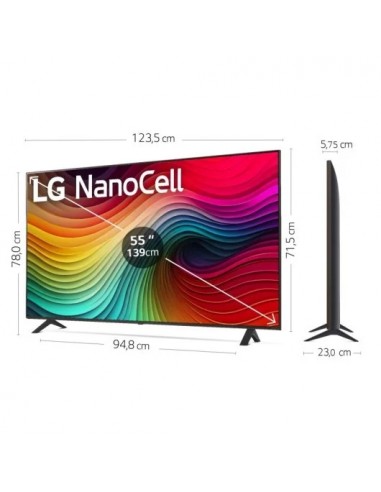 LG 55NANO82T6B 55" NanoCell UltraHD 4K Smart TV WebOS24 Televisor