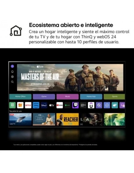 LG 55NANO82T6B 55" NanoCell UltraHD 4K Smart TV WebOS24 Televisor