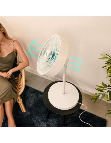 Cecotec EnergySIlence FanLamp Ventilador de Pie con Aro de Luz LED, Aire Reversible, 36W