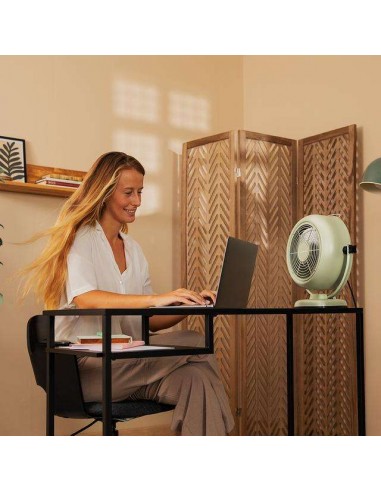 Cecotec EnergySilence 800 RetroDesk Green Ventilador de Sobremesa Retro de 8" y 20W