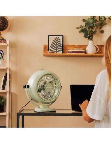 Cecotec EnergySilence 800 RetroDesk Green Ventilador de Sobremesa Retro de 8" y 20W