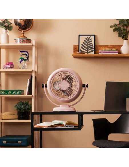 Cecotec EnergySilence 800 RetroDesk Pink Ventilador de Sobremesa Retro de 8" y 20W