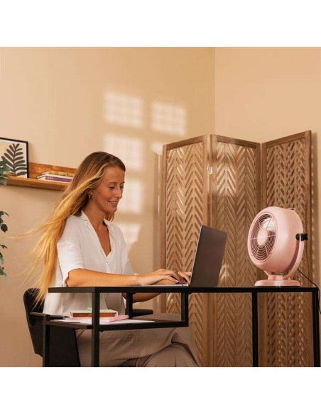 Cecotec EnergySilence 800 RetroDesk Pink Ventilador de Sobremesa Retro de 8" y 20W