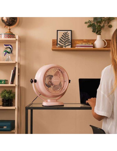 Cecotec EnergySilence 800 RetroDesk Pink Ventilador de Sobremesa Retro de 8" y 20W