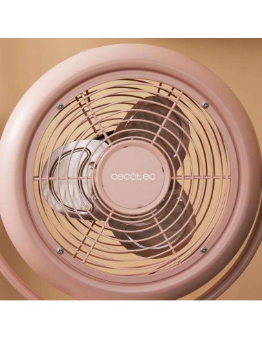 Cecotec EnergySilence 800 RetroDesk Pink Ventilador de Sobremesa Retro de 8" y 20W