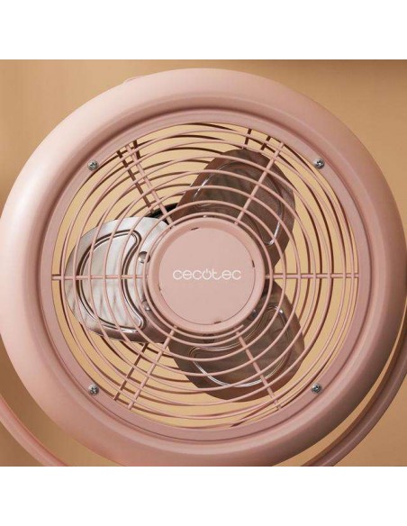 Cecotec EnergySilence 800 RetroDesk Pink Ventilador de Sobremesa Retro de 8" y 20W