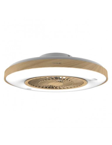 Cecotec EnergySilence LampAero 600 InsideWood Ventilador de Techo de 20W y 20" con Luz LED, Mando a Distancia