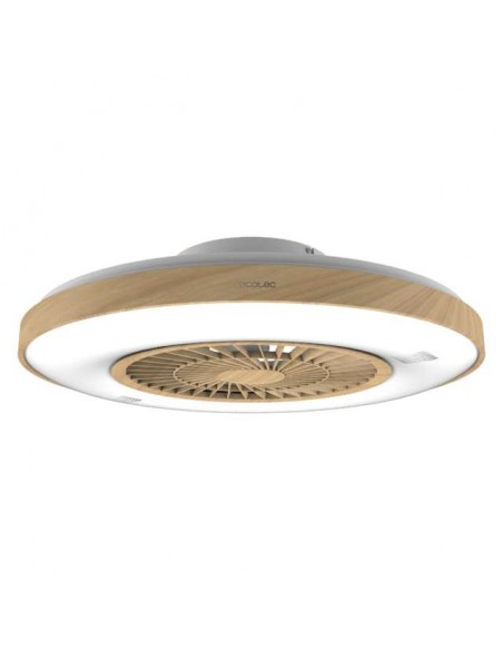 Cecotec EnergySilence LampAero 600 InsideWood Ventilador de Techo de 20W y 20" con Luz LED, Mando a Distancia