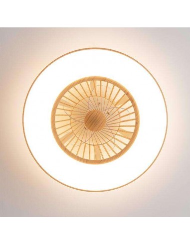 Cecotec EnergySilence LampAero 600 InsideWood Ventilador de Techo de 20W y 20" con Luz LED, Mando a Distancia