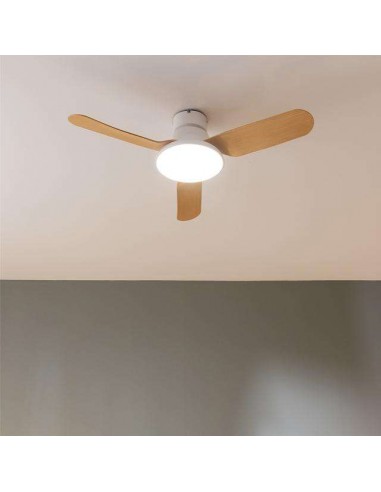 Cecotec EnergySilence Aero 5200 Light LightWood Ventilador de Techo 40W y 43" con Luz LED, Mando a Distancia