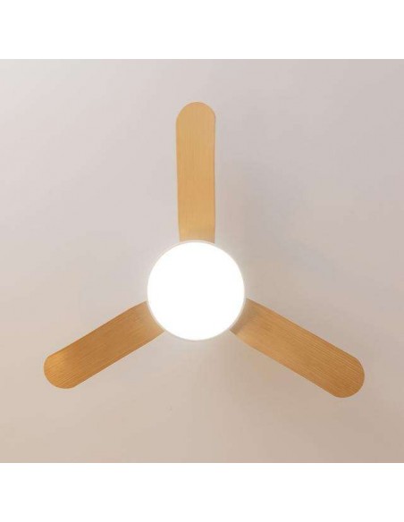 Cecotec EnergySilence Aero 5200 Light LightWood Ventilador de Techo 40W y 43" con Luz LED, Mando a Distancia