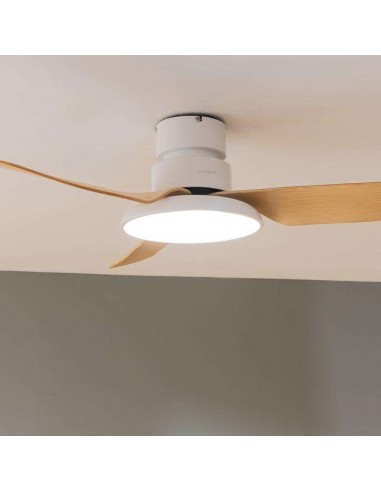 Cecotec EnergySilence Aero 5200 Light LightWood Ventilador de Techo 40W y 43" con Luz LED, Mando a Distancia