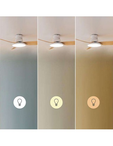 Cecotec EnergySilence Aero 5200 Light LightWood Ventilador de Techo 40W y 43" con Luz LED, Mando a Distancia