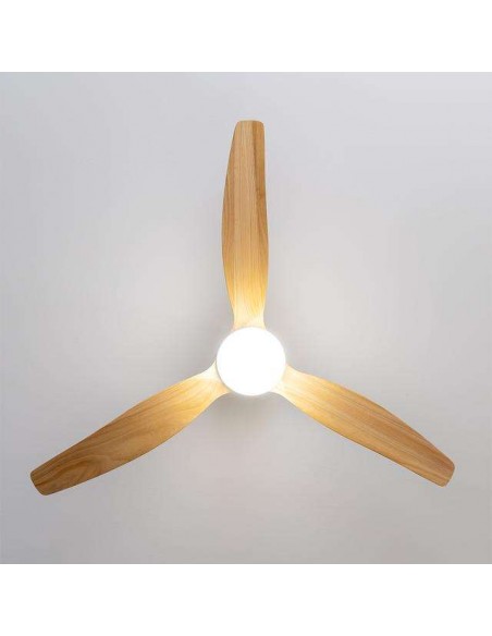 Cecotec EnergySilence Aero 5600 Aqua GoldLightWood Connected Ventilador de Techo de 40W, Mando a Distancia y Wi-Fi