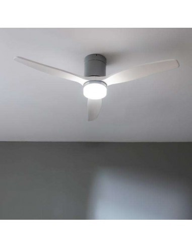Cecotec EnergySilence Aero 5600 Aqua IronWhite Connected Ventilador de Techo de 40W, Mando a Distancia y Wi-Fi