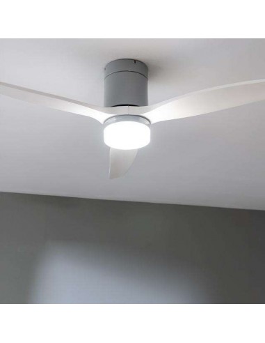 Cecotec EnergySilence Aero 5600 Aqua IronWhite Connected Ventilador de Techo de 40W, Mando a Distancia y Wi-Fi