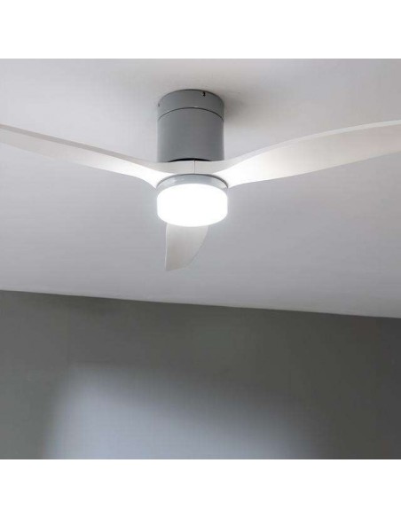 Cecotec EnergySilence Aero 5600 Aqua IronWhite Connected Ventilador de Techo de 40W, Mando a Distancia y Wi-Fi