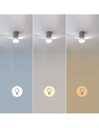 Cecotec EnergySilence Aero 5600 Aqua IronWhite Connected Ventilador de Techo de 40W, Mando a Distancia y Wi-Fi