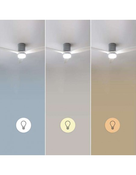 Cecotec EnergySilence Aero 5600 Aqua IronWhite Connected Ventilador de Techo de 40W, Mando a Distancia y Wi-Fi
