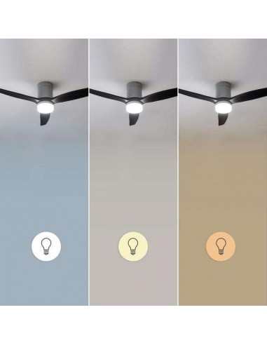 Cecotec EnergySilence Aero 5600 Aqua IronBlack Connected Ventilador de Techo de 40W, Mando a Distancia y Wi-Fi