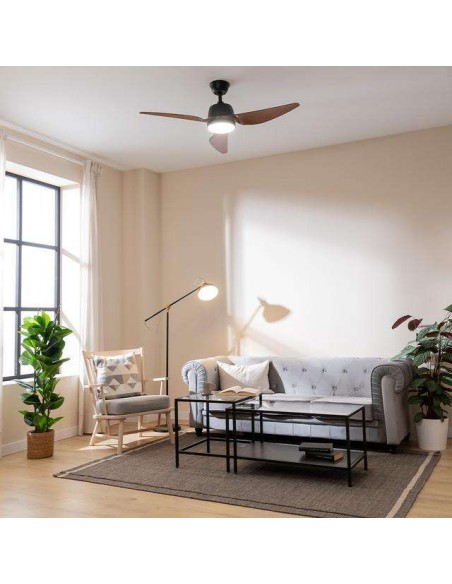 Cecotec EnergySilence Aero 5250 BlackWood Ventilador de Techo de 62W con Luz