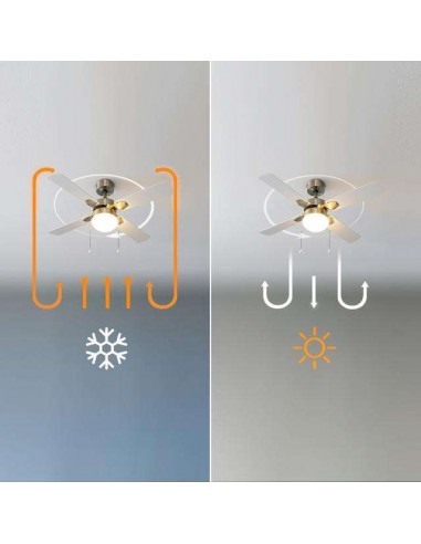 Cecotec EnergySilence Aero 450 GoldWhite Ventilador de Techo de 50W con Luz