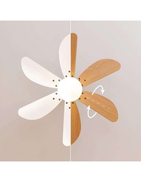 Cecotec EnergySilence Aero 360 Black&Wood Ventilador de Techo de 50W y 36" con Lámpara