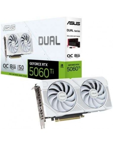 Asus Dual GeForce RTX 5060 Ti OC 8GB GDDR7 White Tarjeta Gráfica