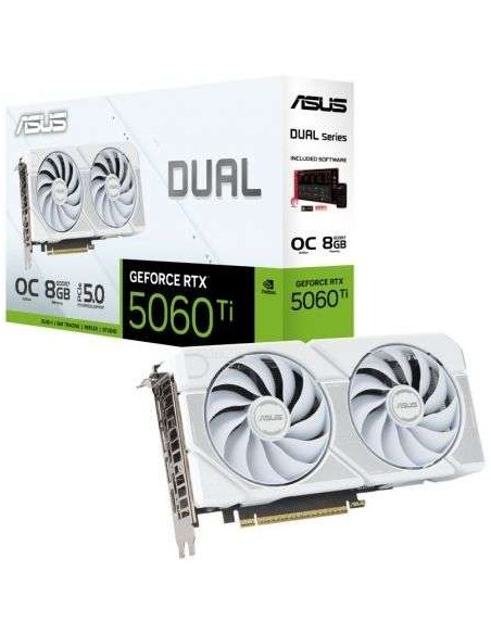Asus Dual GeForce RTX 5060 Ti OC 8GB GDDR7 White Tarjeta Gráfica