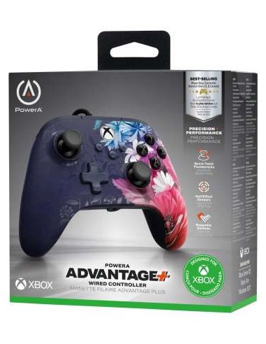 PowerA Mando con Cable para Xbox Series X|S - Night Blossom