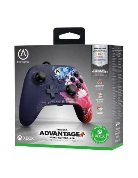 PowerA Mando con Cable para Xbox Series X|S - Night Blossom