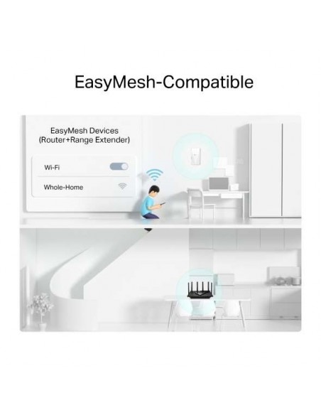 TP-Link RE780X Repetidor Wi-Fi 6 AX3000 con Puerto Gigabit y EasyMesh