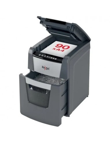 Rexel Optimum AutoFeed 90X Destructora de Papel Automática Corte en Partículas P-4 34L Negra