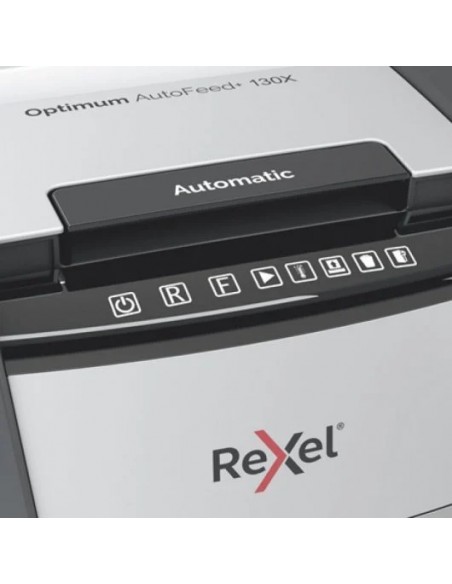 Rexel Optimum AutoFeed 130X Destructora de Papel Corte en Partículas P-4 44L Negra