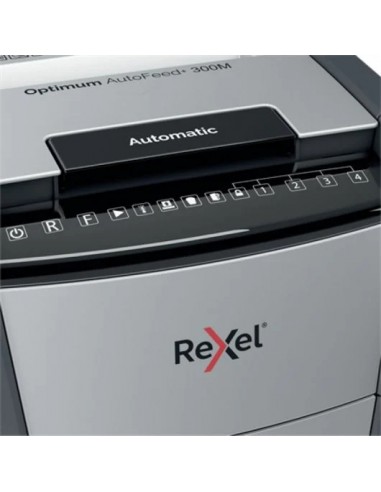 Rexel Optimum Autofeed 300M Destructora de Papel Microcorte P-5 60L Negra