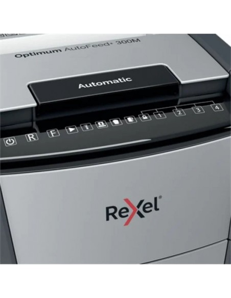 Rexel Optimum Autofeed 300M Destructora de Papel Microcorte P-5 60L Negra