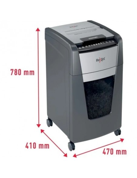 Rexel Optimum Autofeed 300M Destructora de Papel Microcorte P-5 60L Negra