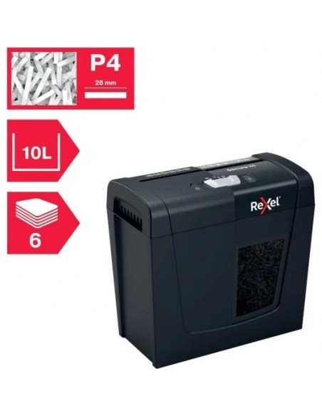 Rexel Secure X6 Destructora de Papel Corte en Partículas P-4 10L Negra