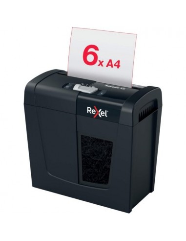 Rexel Secure X6 Destructora de Papel Corte en Partículas P-4 10L Negra