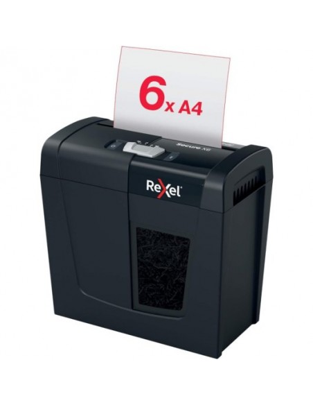 Rexel Secure X6 Destructora de Papel Corte en Partículas P-4 10L Negra