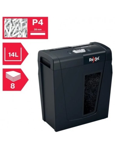 Rexel Secure X8 Destructora de Papel Corte en Partículas P-4 14L Negra