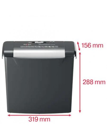 Rexel Momentum S206 Destructora de Papel P-2 9L Negro/Gris