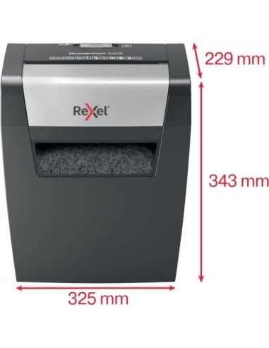 Rexel Momentum X406 Destructora de Papel Corte en Confeti P-4 15L Negra